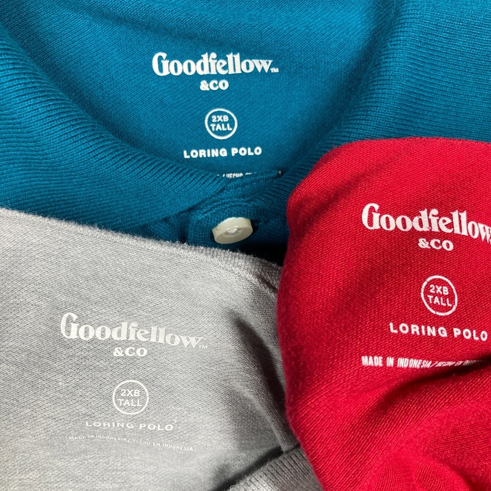 Goodfellow & Co Red Polo Shirt (with Teal & Gray Underlayers) - Picture 10 of 13
